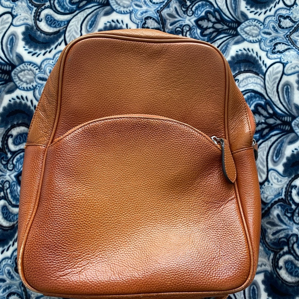 Heshe leather backpack purse